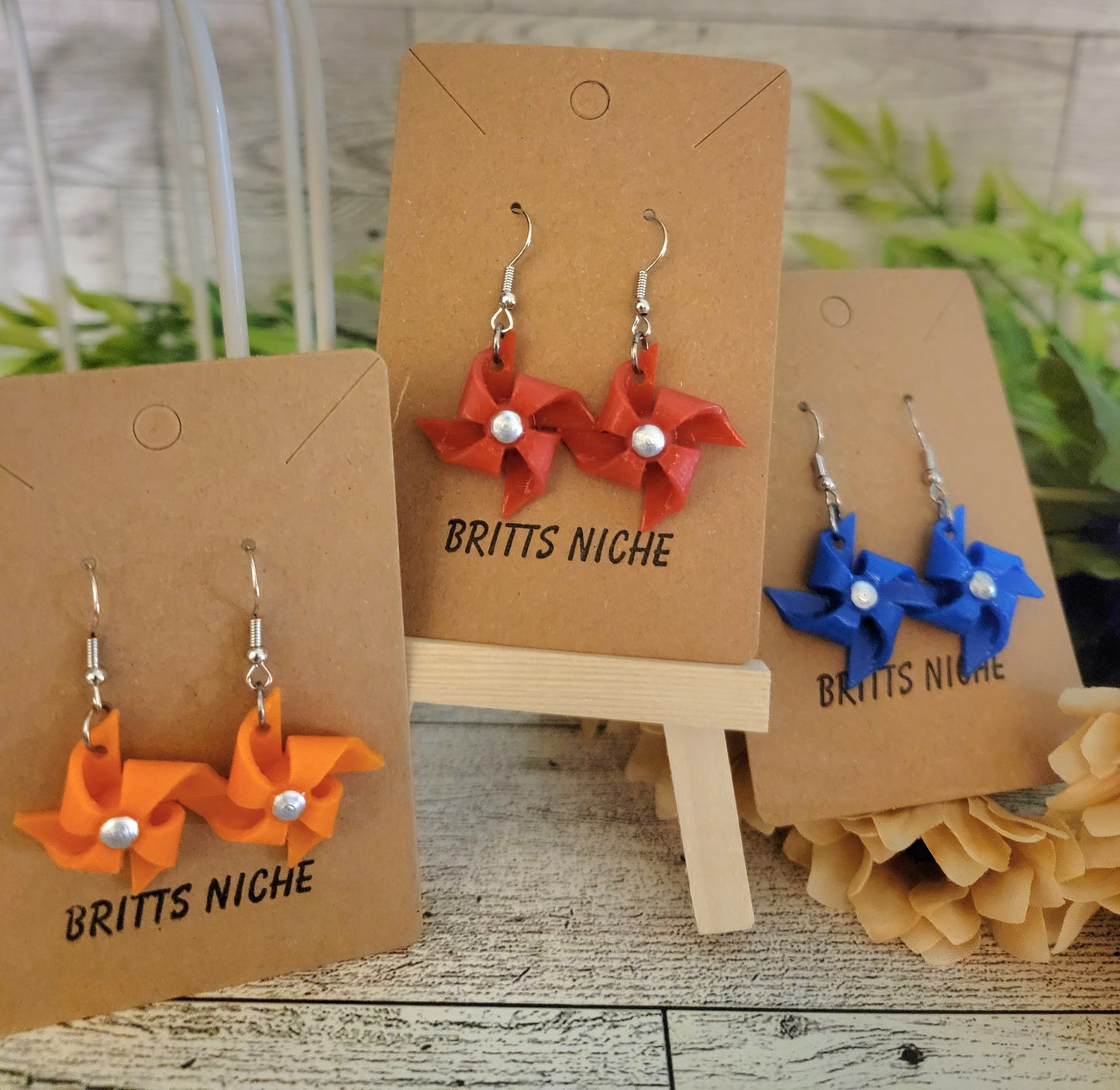 Pinwheel Dangle Earrings