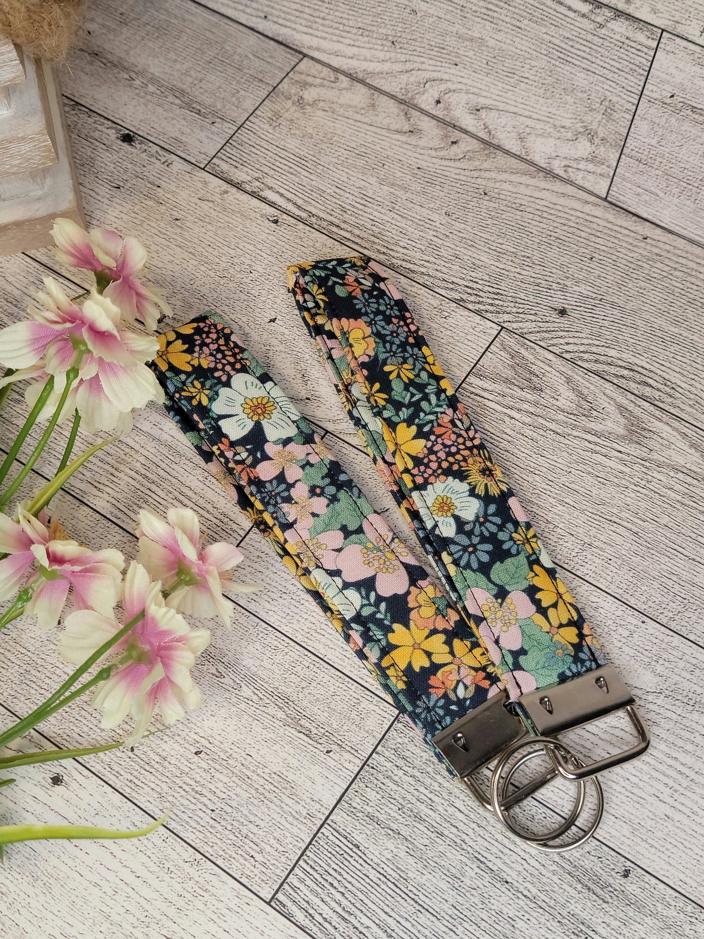 Wild Flower Keychain Wristlet