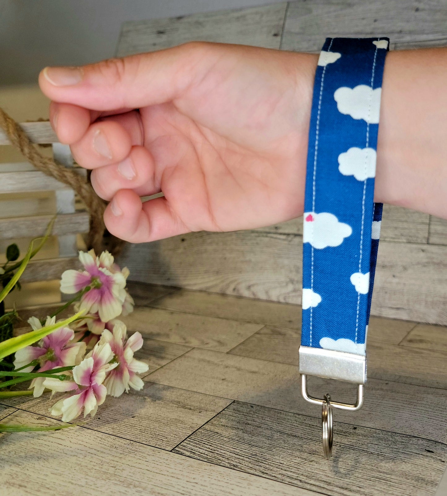 Heart in the Clouds Keychain Wristlet