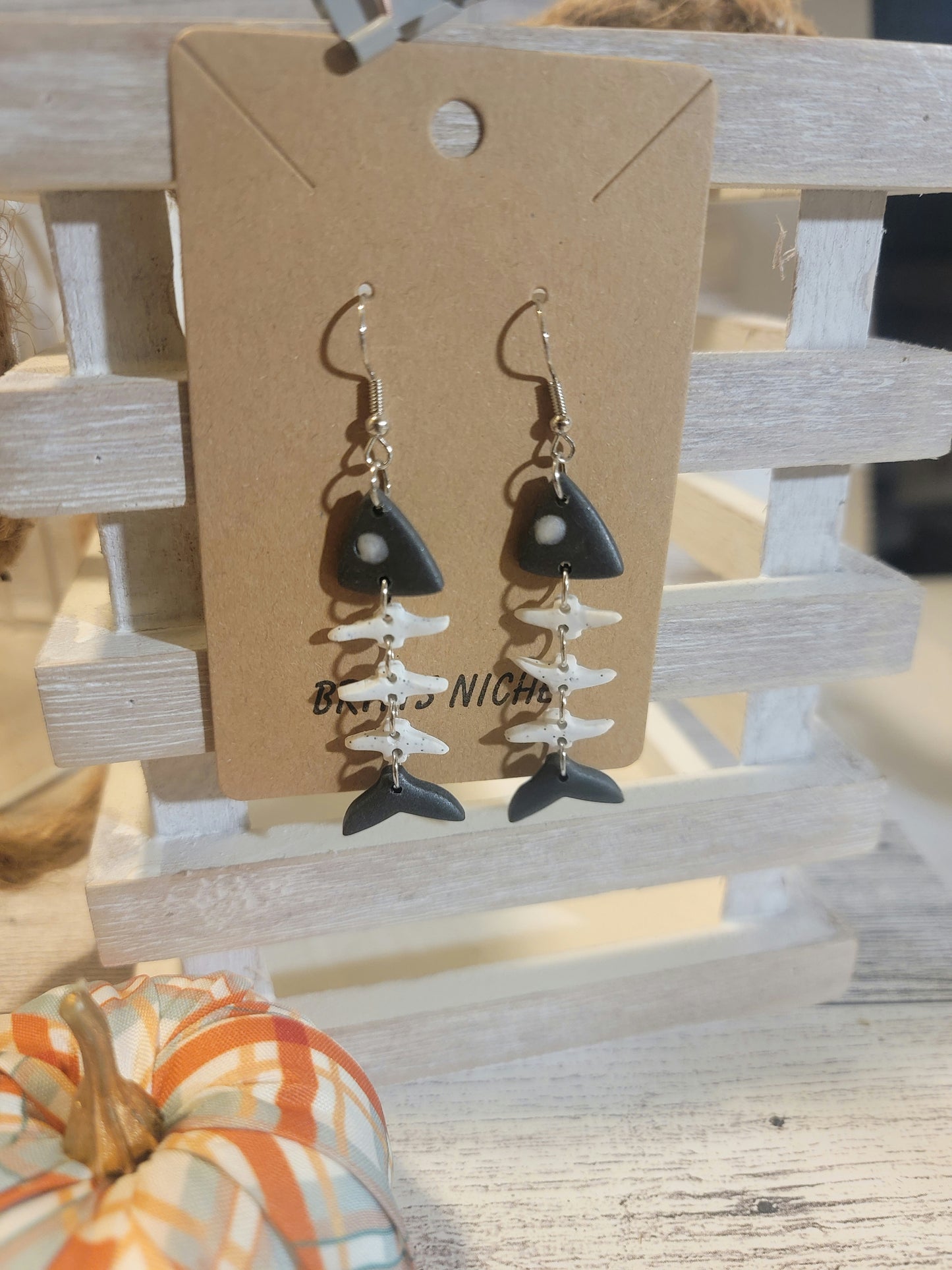 Fish Skeletons Dangle Earrings