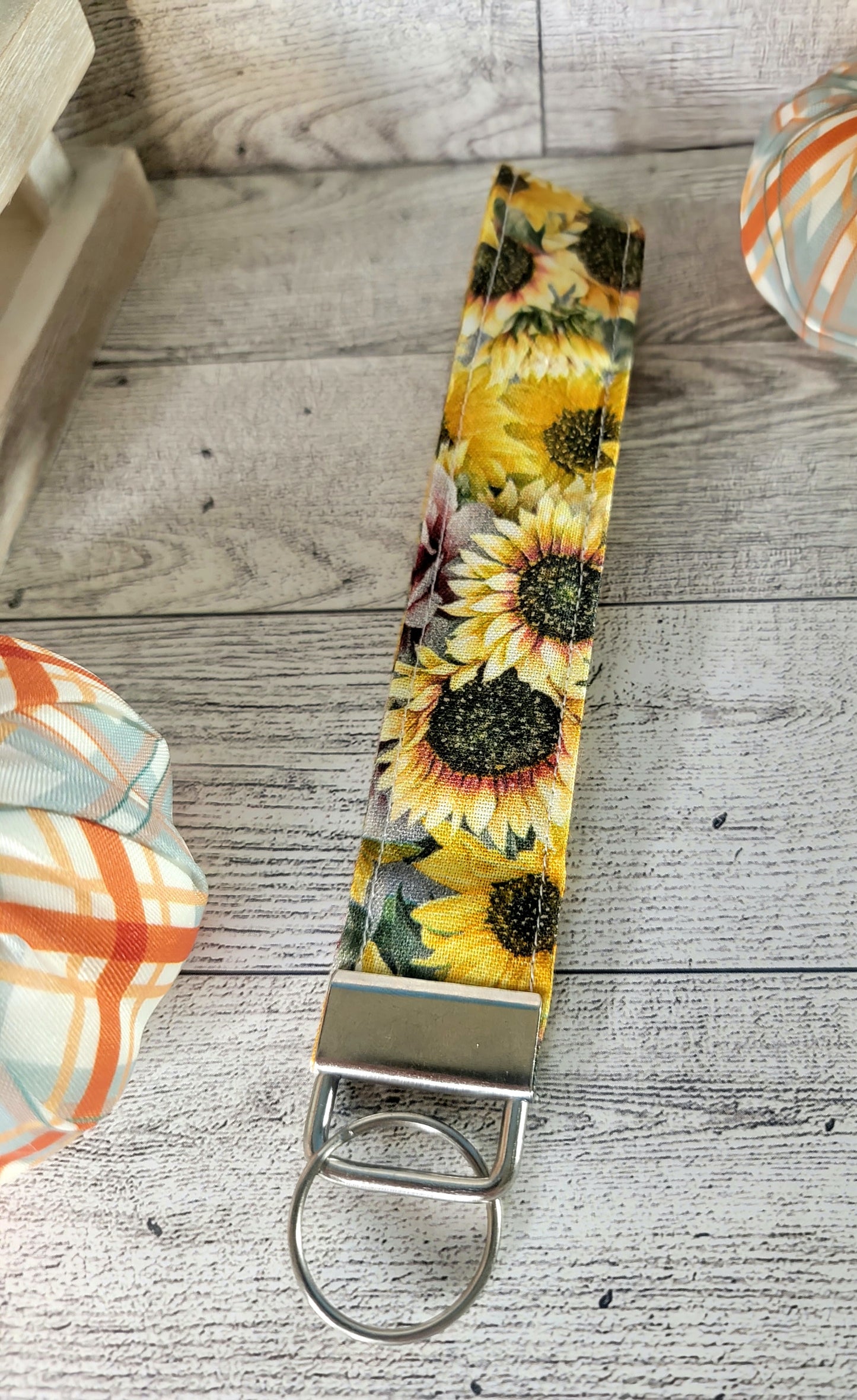 Sunflower Fields Keychain Wristlet