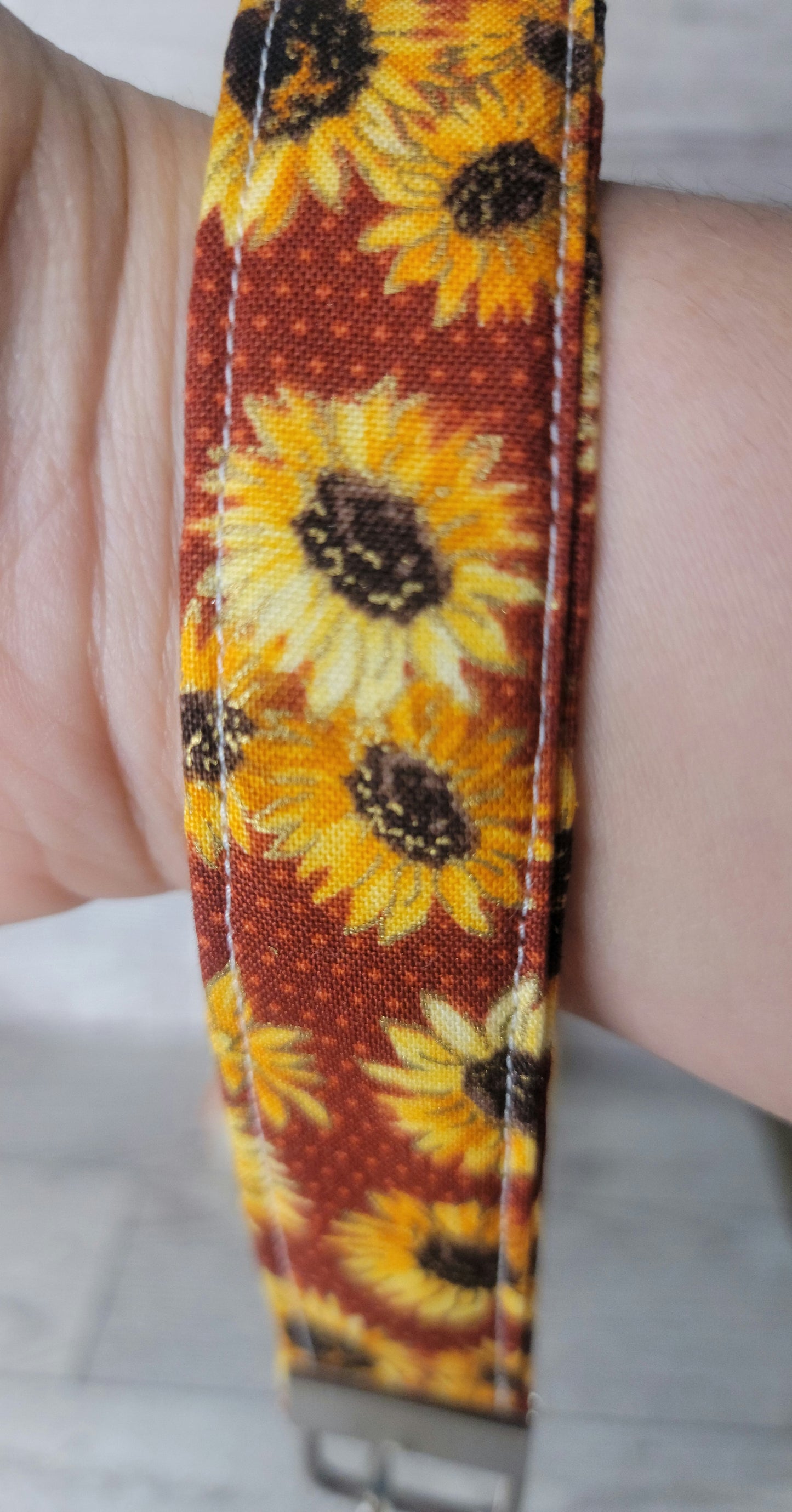 Autumn Sunflower Keychain Wristlet