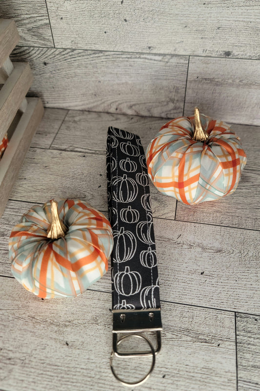 Pumpkin Keychain Wristlet