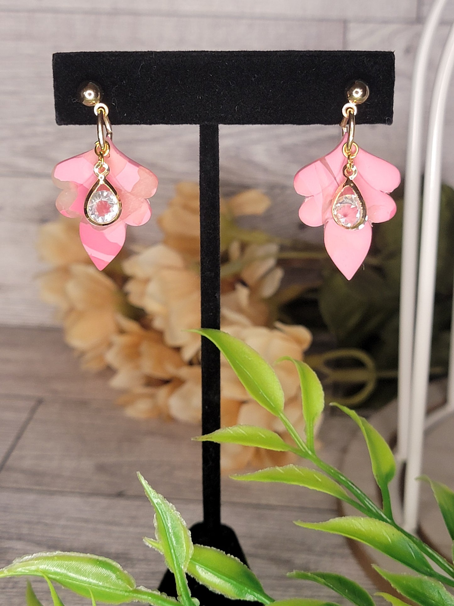 Sparkle Me Pink Dangles