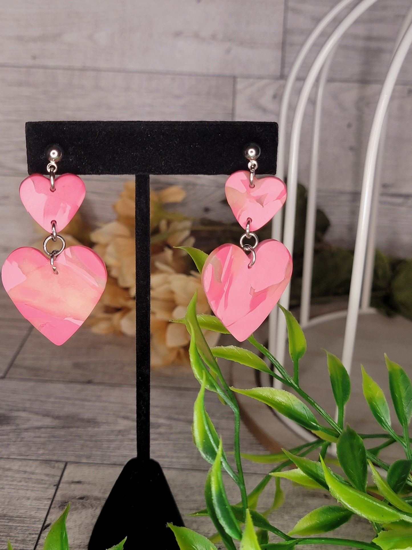 Heart Dangle Earrings