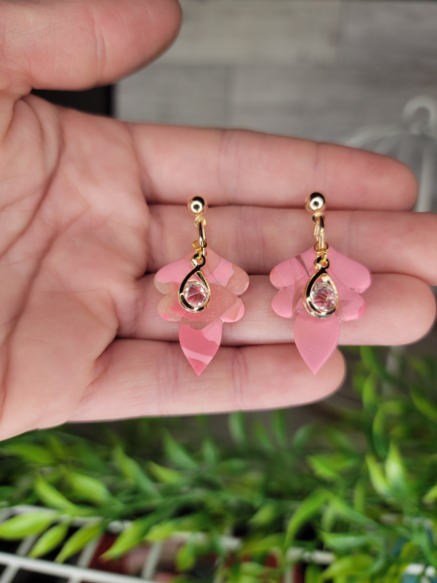 Sparkle Me Pink Dangles