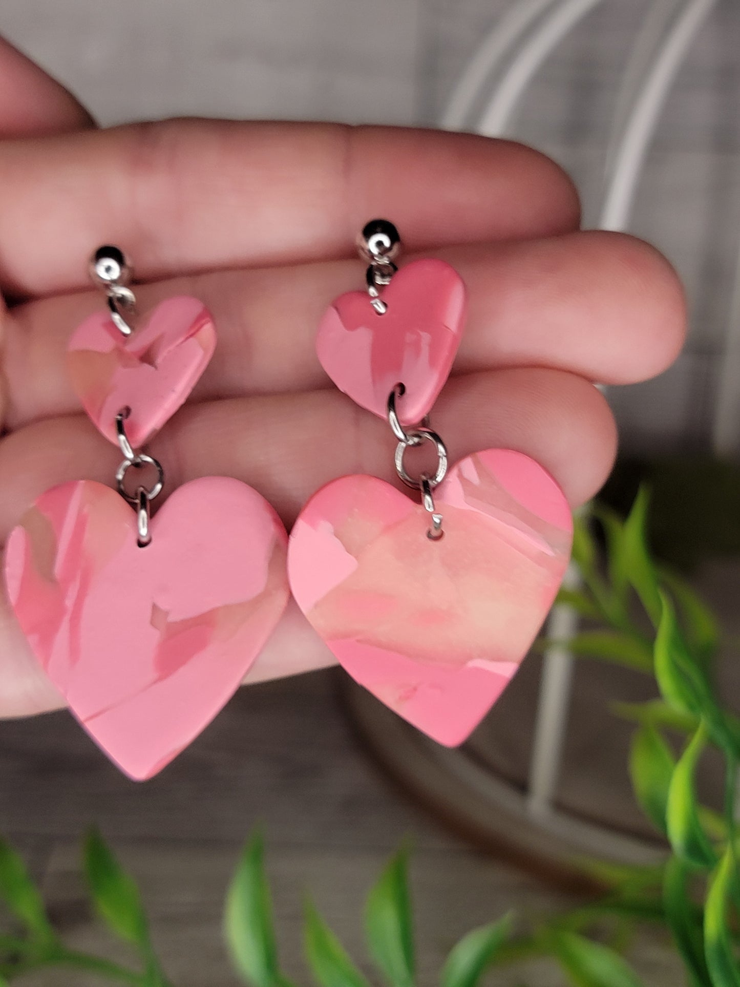 Heart Dangle Earrings
