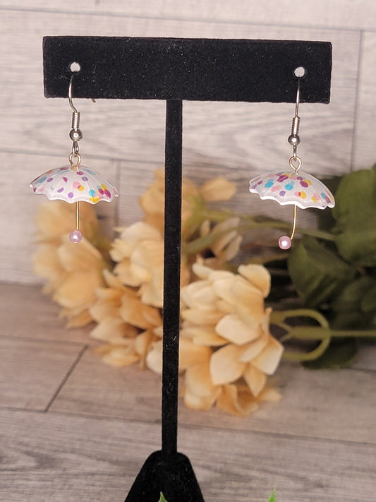 Speckled Umbrella Earrings