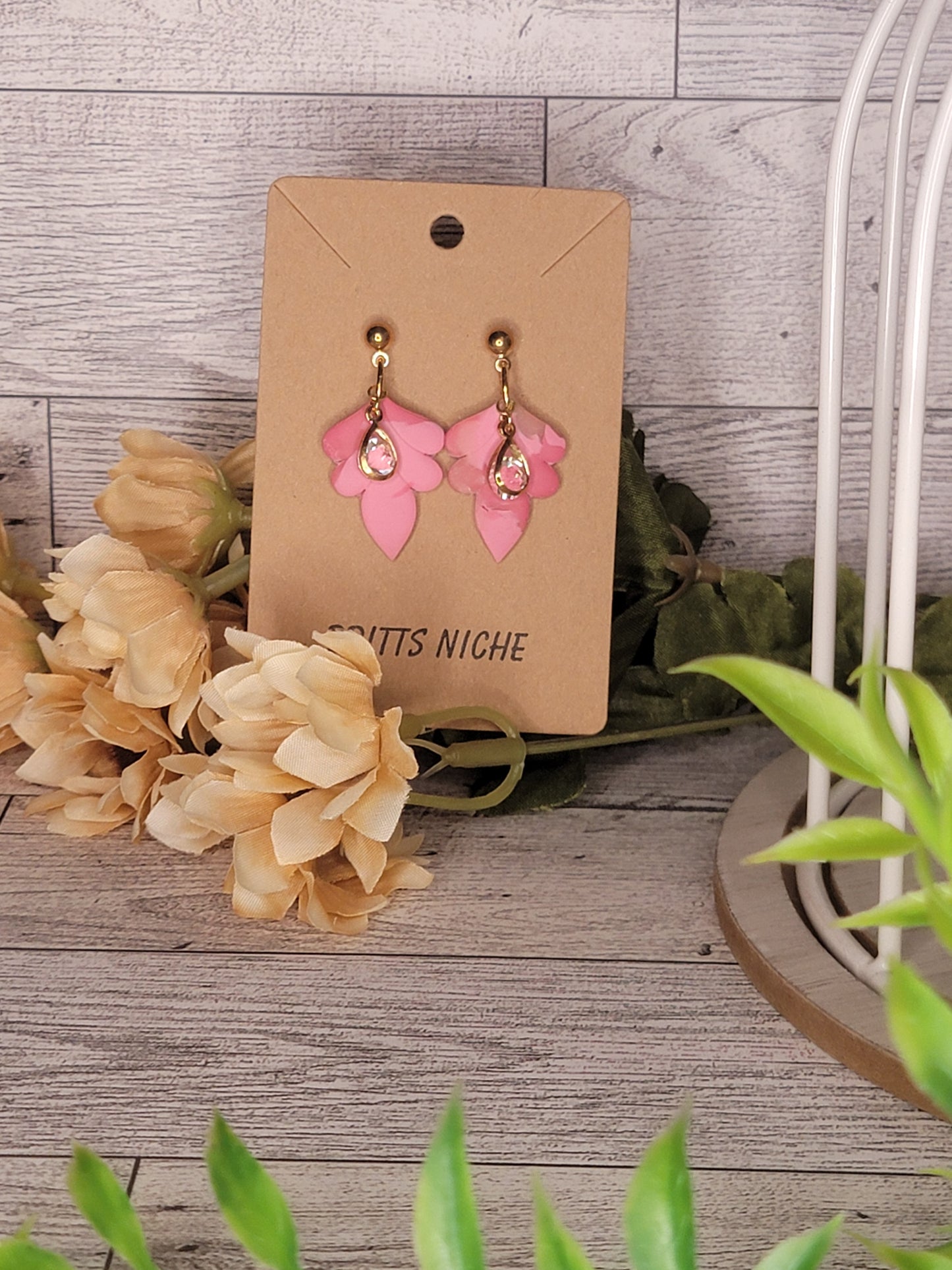 Sparkle Me Pink Dangles