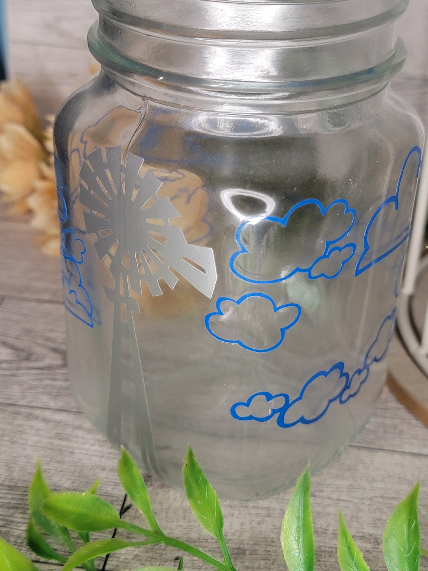 Windmill Mason Jar Mug